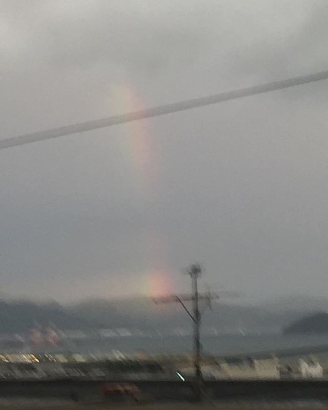 台風最中の虹  広島井口台